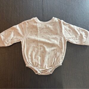 Easy Peasy Charming Light Pink Kids Long Sleeved Bodysuit Sz 12M